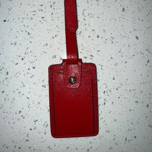 Henri Bendel red luggage tag